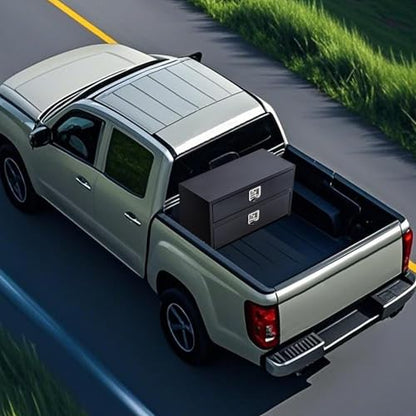 36'' Black Steel Truck Tool Box with Drawer