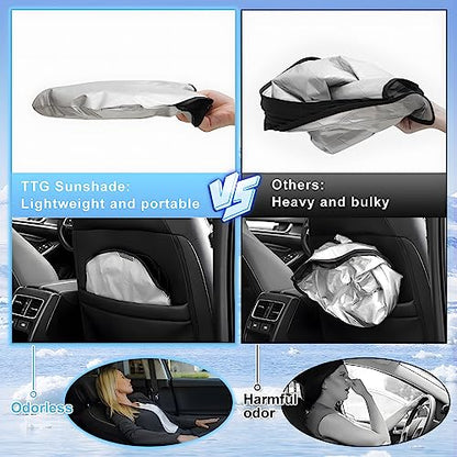 Windshield Sun Shade for Toyota Land Cruiser Prado 250 2024 2025 Front Window Sun Shade Foldable Sun Shield Sun Visor Cover Block Heat and Sun Protection