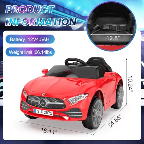 Battery Powered Electric Car Ride On Vehicle Double Doors