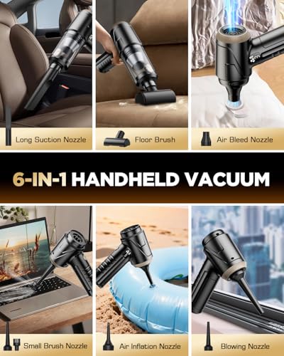 Handheld Vacuum Cleaner 26000Pa Suction with Brushless Motor