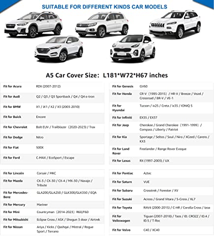 Waterproof SUV Car Cover All Weather