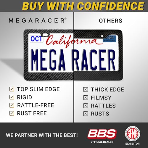 Premium Carbon Fiber Design License Plate Frames