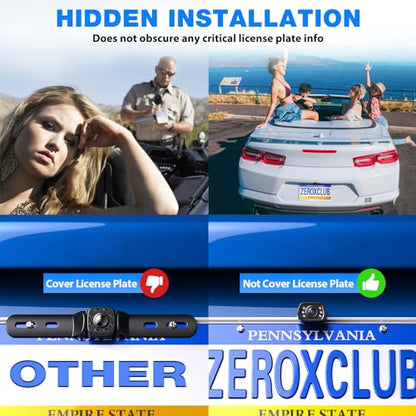 Car Backup Camera 6 LED Lights Night Vision