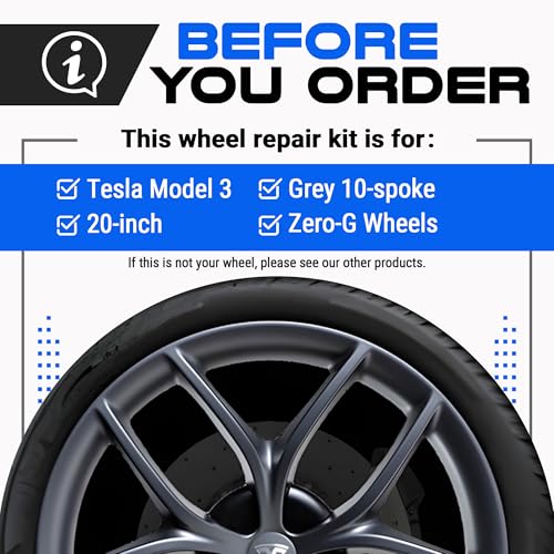 Premium Tesla Wheel Curb Rash Repair Kit for Model 3 20