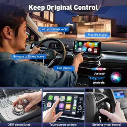 Wireless CarPlay Adapter for Apple iPhone iOS 10+ & Cars from 2015+