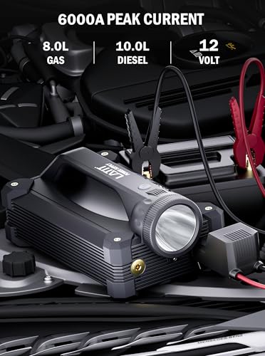 Qi04S 6000A Jump Starter with Air Compressor 150PSI