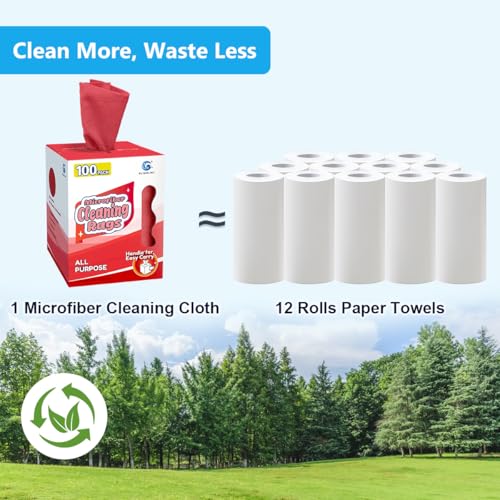 Microfiber Cleaning Cloth 100 Pack (100 Count)