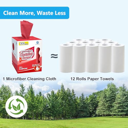 Microfiber Cleaning Cloth 100 Pack (100 Count)