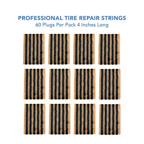 60 pcs 4" Black Tire Repair Strings Tire Repair Plugs (60 Count)