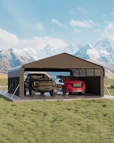 20'X20'X10' Metal Car Port for 2 Cars