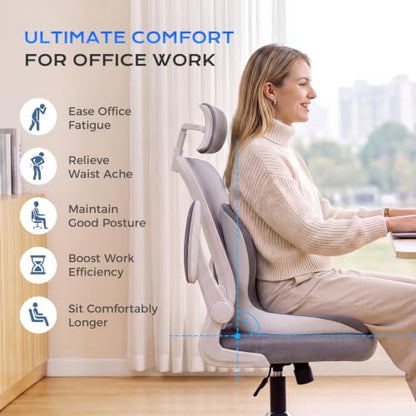Car Seat Cushion and Lumbar Support Pillow One Piece