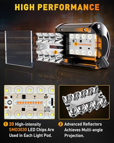 4 Inch LED Pod Lights (2 Count)