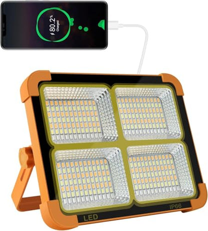 Portable LED Solar Work Light 100W 16500mAh 10000LM