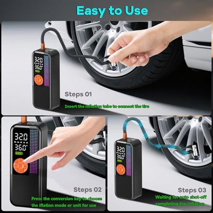 150PSI Portable Cordless Tire Inflator Air Compressor (24 Count)