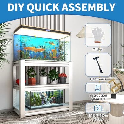 White 3 Tier Metal Shelving Heavy Duty Small Storage Racks