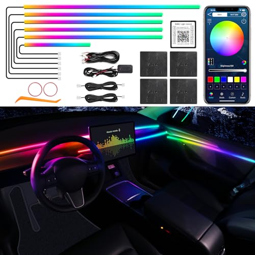 Dreamcolor Acrylic Interior Car LED Strip Light with Wireless APP