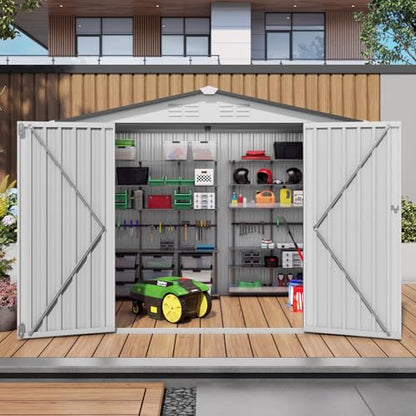 8x6 FT Outdoor Storage Shed with Windows