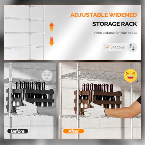 5 Tier Storage Shelves 1430LBS Heavy Duty Metal Shelving