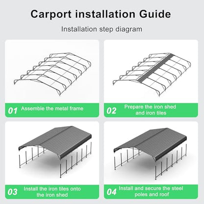 20x30 Heavy Duty Metal Carport