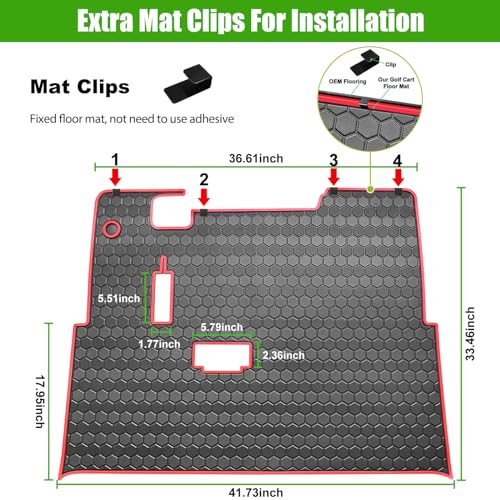 EZGO TXT Golf Cart Full Coverage Floor Liner Mat