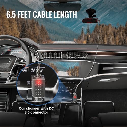 12V Power Cord for Cobra Whistler Radar Detector 6.5ft