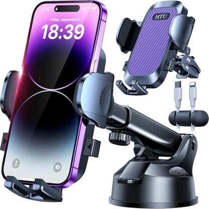 Car Phone Holder【2026 Upgraded 100+LBS Suction & Safety Cert】 Cell Phone Car Mount for Truck Heavy Duty Phone Holder for Dashboard