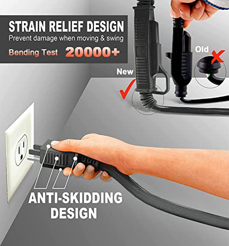 Indoor Outdoor Black Extension Cord 60 FT Waterproof 16