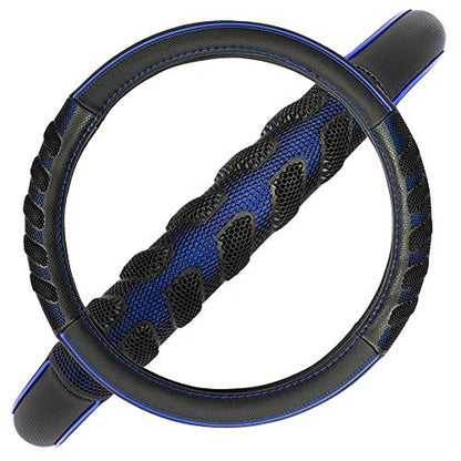 car Steering Wheel Cover Faux Leather Massage Universal fit 3D Honeycomb Hole Anti