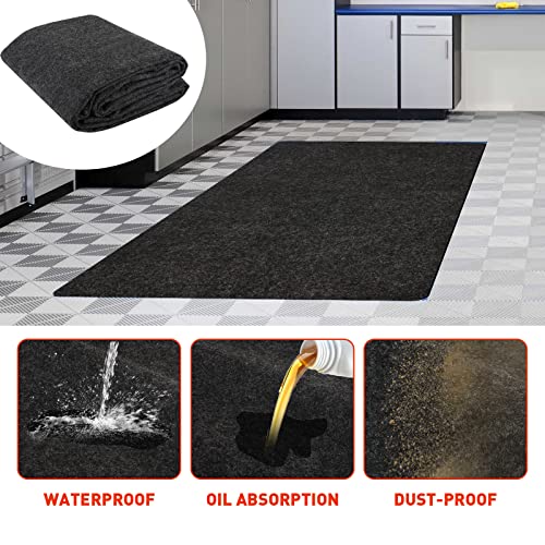 Non Slip Golf Cart Parking Mat 4.9 Ft × 9.1 Ft Garage Floor Mat