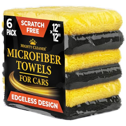 Edgeless Microfiber Car Towels (6 Count)