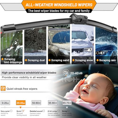 Windshield Wiper Blade Replacement for Chevy Trax Buick Encore