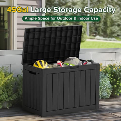 45 Gallon Lockable Resin Deck Box