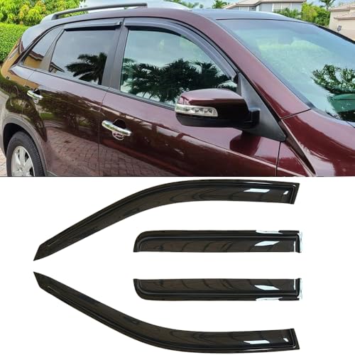 Window Visors Dark Smoke Rain Guards for 2010