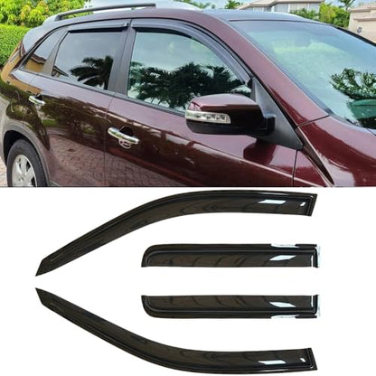 Window Visors Dark Smoke Rain Guards for 2010