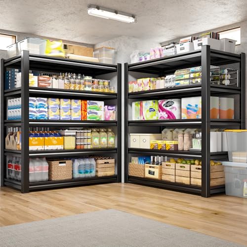 Garage Shelving 3000 LBS Storage Shelves Adjustable Heavy Duty Shelving Units and Storage Rack for Garage (2 Count)
