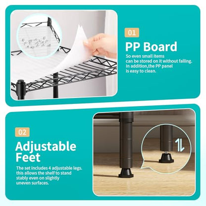 4 Tier Wire Storage Shelves