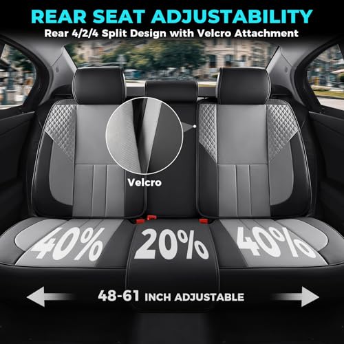 Universal Car Seat Covers for SUVs Sedans Trucks BlackGrey (5 Count)
