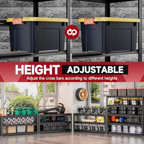 5 Tier 60" W x 24" D x 72" H Garage Shelving Units 3000LBS Shelves Garage Heavy Duty Metal Shelf Unit Adjustable Basement Industrial Storage Racks