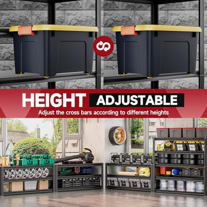 5 Tier 60" W x 24" D x 72" H Garage Shelving Units 3000LBS Shelves Garage Heavy Duty Metal Shelf Unit Adjustable Basement Industrial Storage Racks