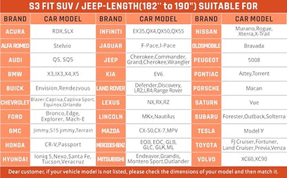 SUV Car Cover Waterproof All Weather Protection with Silver Stripe Design