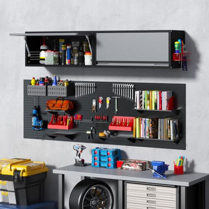 Metal Garage Wall Cabinet with Doors Side with Holes