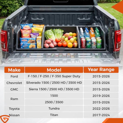 52" Truck Bed Cargo Box Organizer Slider Storage Loader System