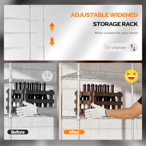 70" W Storage Shelves 1600LBS Heavy Duty Metal Shelving (5 Count)