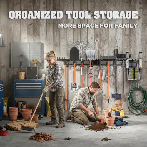 9 Pairs Heavy Duty Garage Tool Organizer Wall Mount Hooks