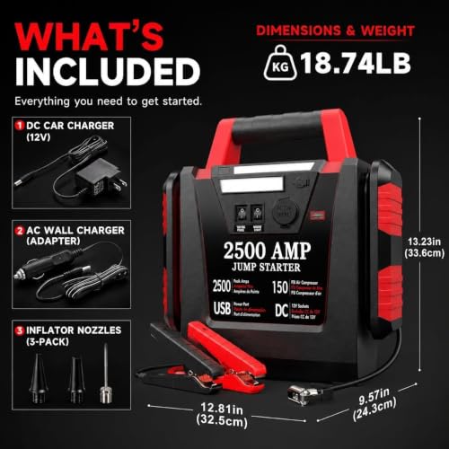 Jump Starter with Air Compressor