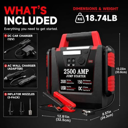 Jump Starter with Air Compressor