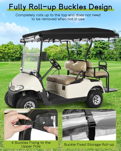 Golf Cart Enclosure 4 Passenger for EZGO RXV 80" Extended Roof