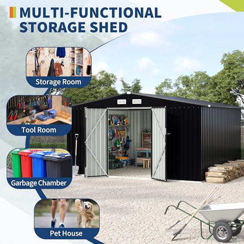 8x10 FT Metal Storage Sheds Outdoor