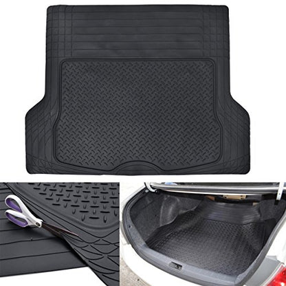 FlexTough™ Deep Dish Plus Rubber Car Floor Mats with Trunk Mat Cargo Liner