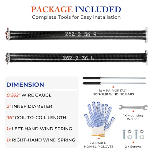 Garage Door Torsion Springs Pair (2 Count)
